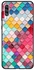Diamond Square Shape Pattern Protective Case Cover For Samsung Galaxy A30s Multicolour