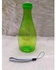 زجاجة مياه بلاستيك مع حلقة للمسك للاطفال لصالة الالعاب الرياضية، لون اخضر