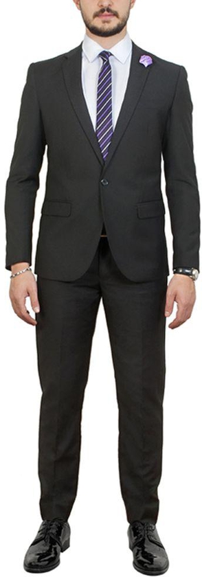Slim Fit Business Suit Black
