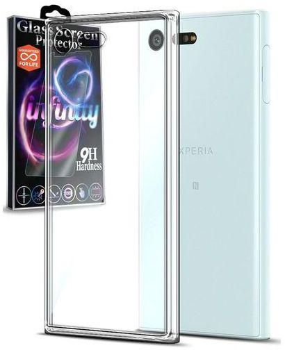 Infinity Silicone Cover for Sony Xperia X Compact - Clear + Infinity Glass Screen Protector
