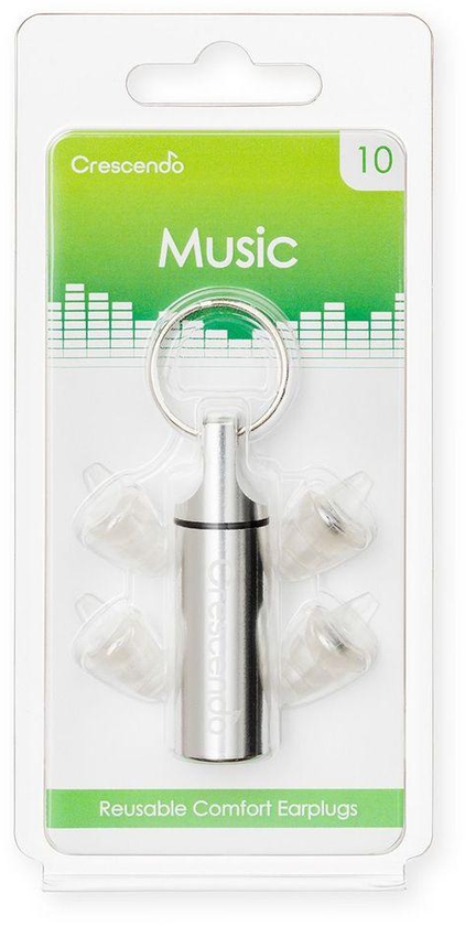 Crescendo Music 10 Hearing Protection Reusable Earplugs