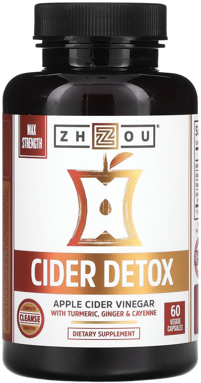 Zhou Nutrition‏, Cider Detox، ‏60 كبسولة نباتية