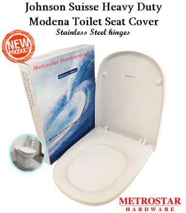 Johnson Suisse Heavy Duty Modena Toilet Seat Cover (White)