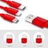 UCABLE free shipping mobile phone charger 3 in 1 fast charging micro usb data cable