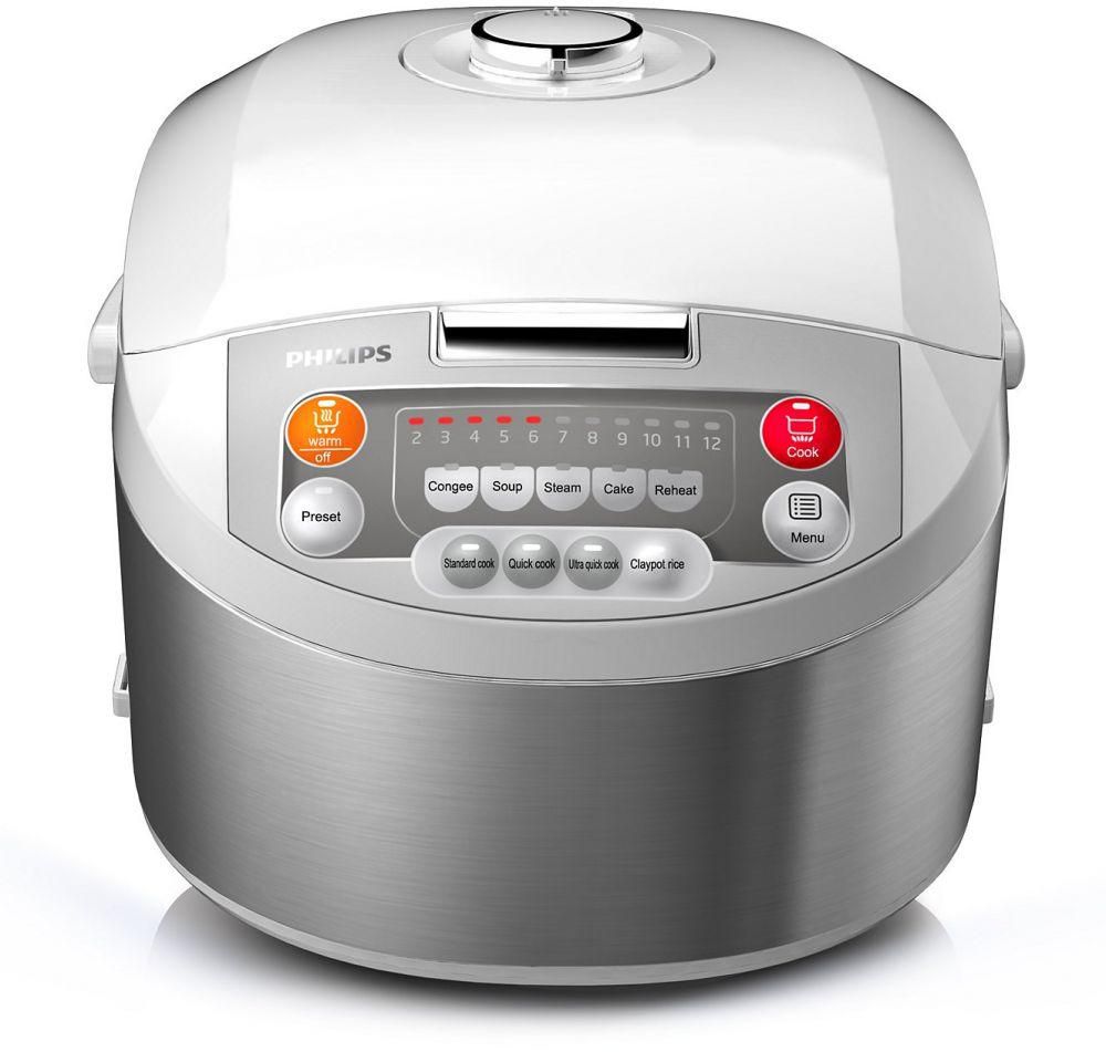 Philips Viva Collection Fuzzy Logic Rice Cooker Silver, HD3038