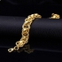 Unique Round Chain and Link Gold Plated Bracelet