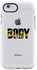 غطاء حماية من سلسلة إمباكت برو بطبعة عبارة "Body Positive" لهاتف أبل آيفون 6s/6 شفاف/أسود/أصفر