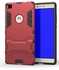 Generic Huawei Ascend P8 Snap-on PC + TPU Hybrid Case with Kickstand - Red