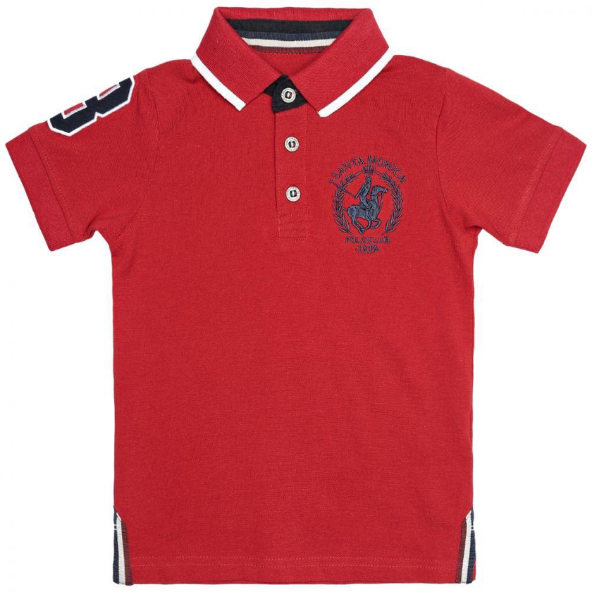 Santa Monica M167683C Polo Shirt for Boys - 7 - 8 Years, Haute Red