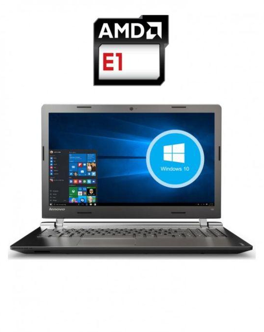 Lenovo Ideapad 110 Laptop - AMD E1 - 4GB RAM - 500GB HDD - 15.6" HD - AMD GPU - Windows 10 - Black