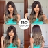 Long Curly Wavy Ombre Synthetic Wig With Natural Cut For Cosplay Party And Daily Wear Brown