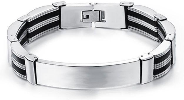 JewelOra Stainless Steel Bracelet DT-PS936B For Men