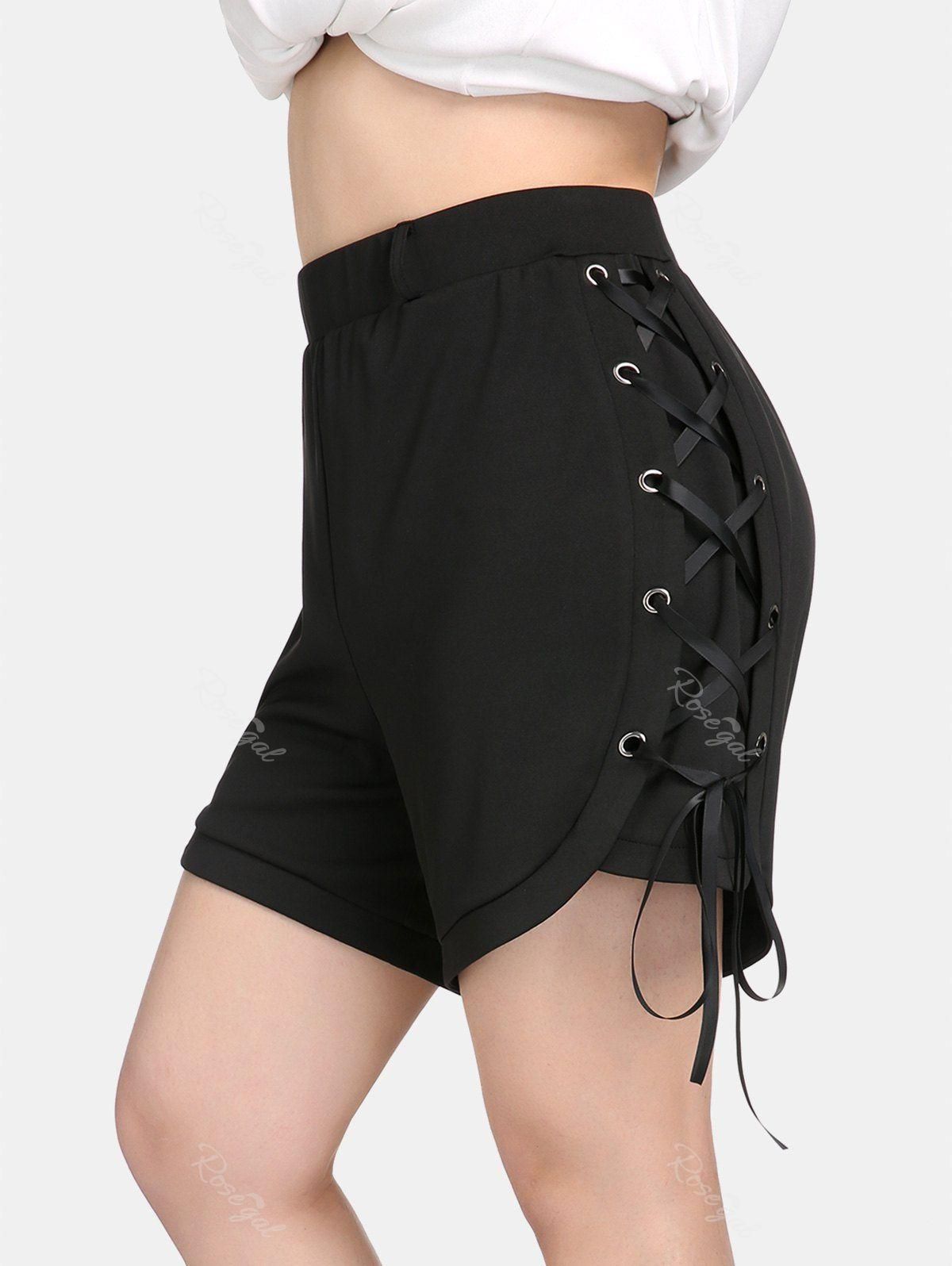 Plus Size & Curve Lace-up Pull On Dolphin Shorts - 2x | Us 18-20