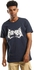 Nexx Jeans "Fade To Black" Printed Crew Neck T-Shirt - Navy Blue