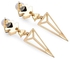 Fashion Rhinestone Pendant Women Earrings - Golden
