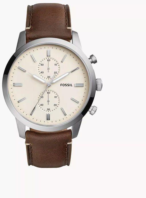 Fossil Townsman 44 mm Chronograph Brown Leather Watch