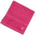 BYFT - Daffodil (Fuchsia Pink) Monogrammed Face Towel (30 x 30 Cm - Set of 6) - 500 Gsm White Thread Letter "U"- Babystore.ae