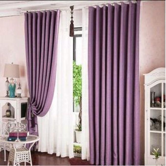 Purple Curtain (2Panels) + 1m FREE SHEER