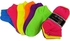 Fashion Ankle Plain Colour Happy Socks 6 Pairs Set 100% Cotton Assorted