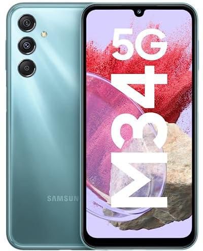 GalaxyM34 5G (Waterfall Blue, 6GB, 128GB Storage) | 120Hz sAMOLED Display | 50MP Triple No Shake Cam | 6000 mAh Battery