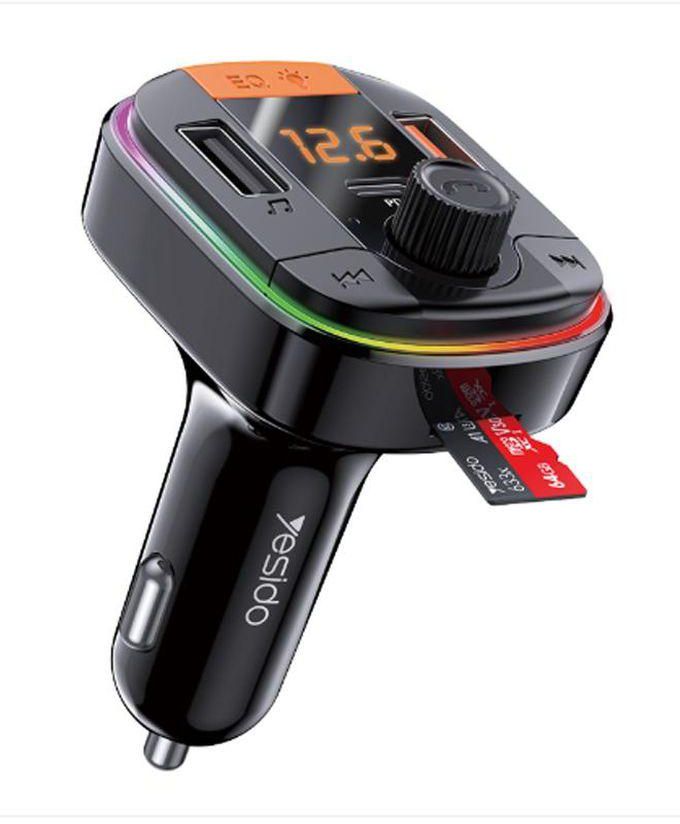 Yesido Y45 FM Transmitter car charger two-way quick charger supoort for u-disk tf card pd 20w
