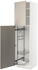 METOD High cabinet with cleaning interior - white/Stensund beige 60x60x220 cm