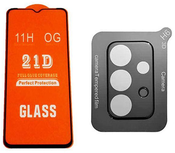 Glass Screen Protector + Camera Lens Protector For Samsung Galaxy A13 4G -0- BLACK