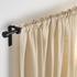RÄCKA Curtain rod - black 70-120 cm