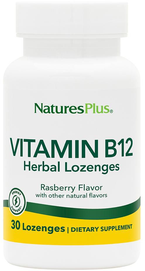 Natures Plus Vitamin B 12 1000 mcg Herbal Lozenges 30's