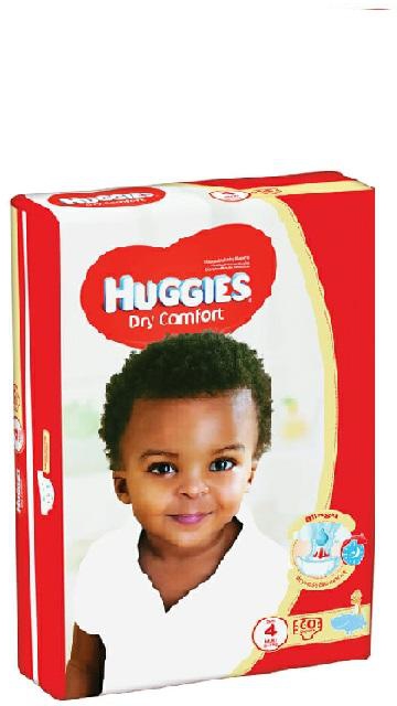 Huggies Dry Comfort Diapers, Size 4 (8-14kgs), (Count 60)