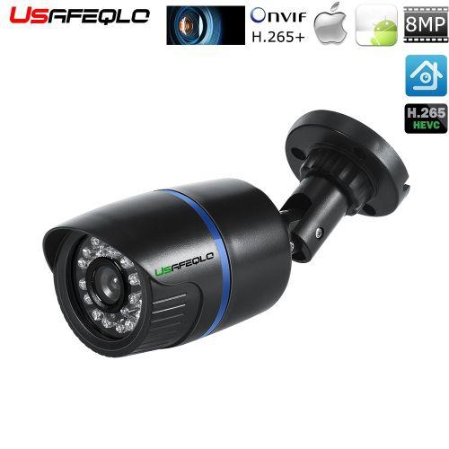 H.265 SuperHD 8MP 5MP 4MP IP Camera PoE 24 PCS LEDs Night Vision 25M Surveillance Cameras Outdoor P2P Motion Detect(5MP IMX178 48V POE)(2.8mm)