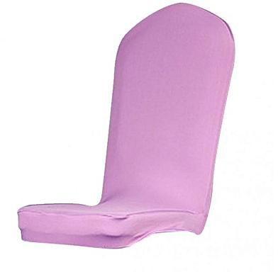 Magideal Solid Color Elastic Semicircle Dining Stool Chair Cover Slipcover Violet