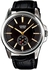 Casio Men`s Black Dial Leather Band Watch [MTP-E101L-1AVDF]