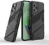 Case For Xiaomi Redmi Note 12R Pro 5G ,- Kickstand Cover Brushed Armor Shockproof - Anti-Scratch Protective Cover - Black