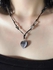 Fashion Black Butterfly Heart Pendant Necklace