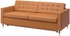 LANDSKRONA 3-seat sofa-bed - Grann/Bomstad golden-brown/metal