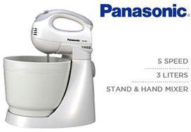 Panasonic 5 Speed, 3 Liters Stand & Hand Mixer (Model: MK-GB1)