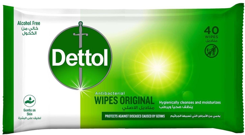 Dettol Original Anti-Bacterial Skin Wipes – 40 Wipes