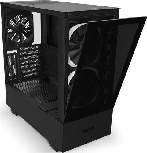 Vertical GPU Mount Black Front I/O USB Type-C Port NZXT H510 Elite Integrated RGB Lighting CA-H510E-B1 Dual-Tempered Glass Panel Premium Mid-Tower ATX Case PC Gaming Case