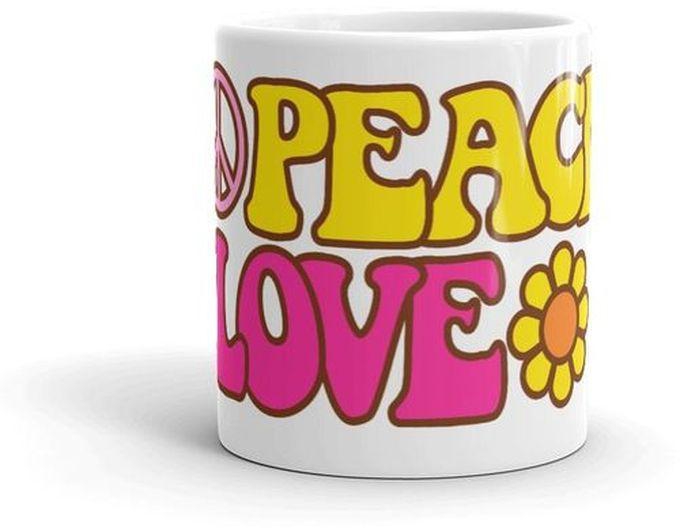 Peace + Love Mug - White
