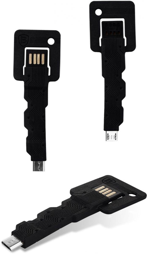 Baseus Keys Cable 8cm Key Shape Portable Micro USB Cable, Black