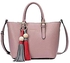 Faux Leather Bag For Women,Pink - Tote Bags