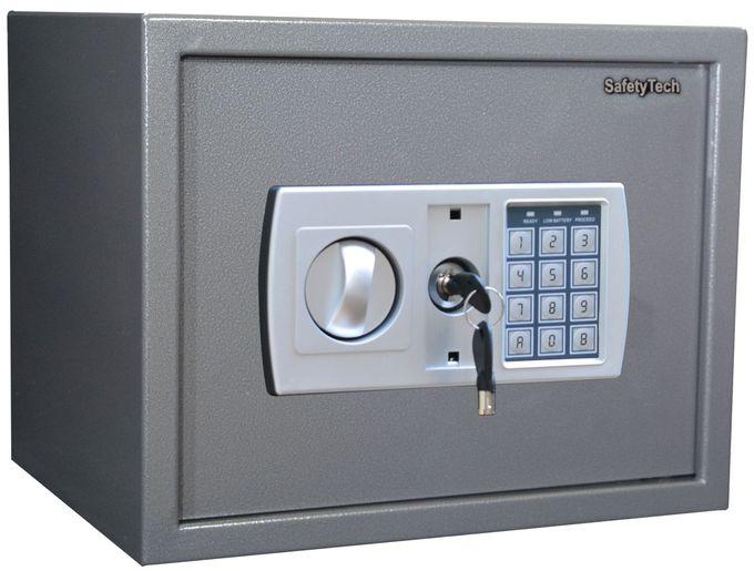 Safety Tech 30X38X30 cm خزنة الكترونية مصممة للتثبيت على أى سطح ثابت أو داخل دولاب Ses gray