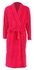 Flannel Solid Color Nightgown Bathrobe Long Sleeve Medium With Waist Band Flannel Print Waist Pocket Nightgown Red