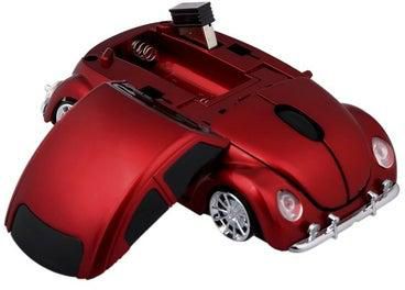 Car Shaped LED Wireless Mouse Red