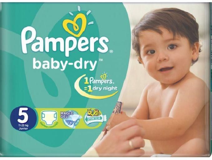 Pampers Junior Baby Dry Diapers - Size 5 – Economy Pack – 32 Pcs