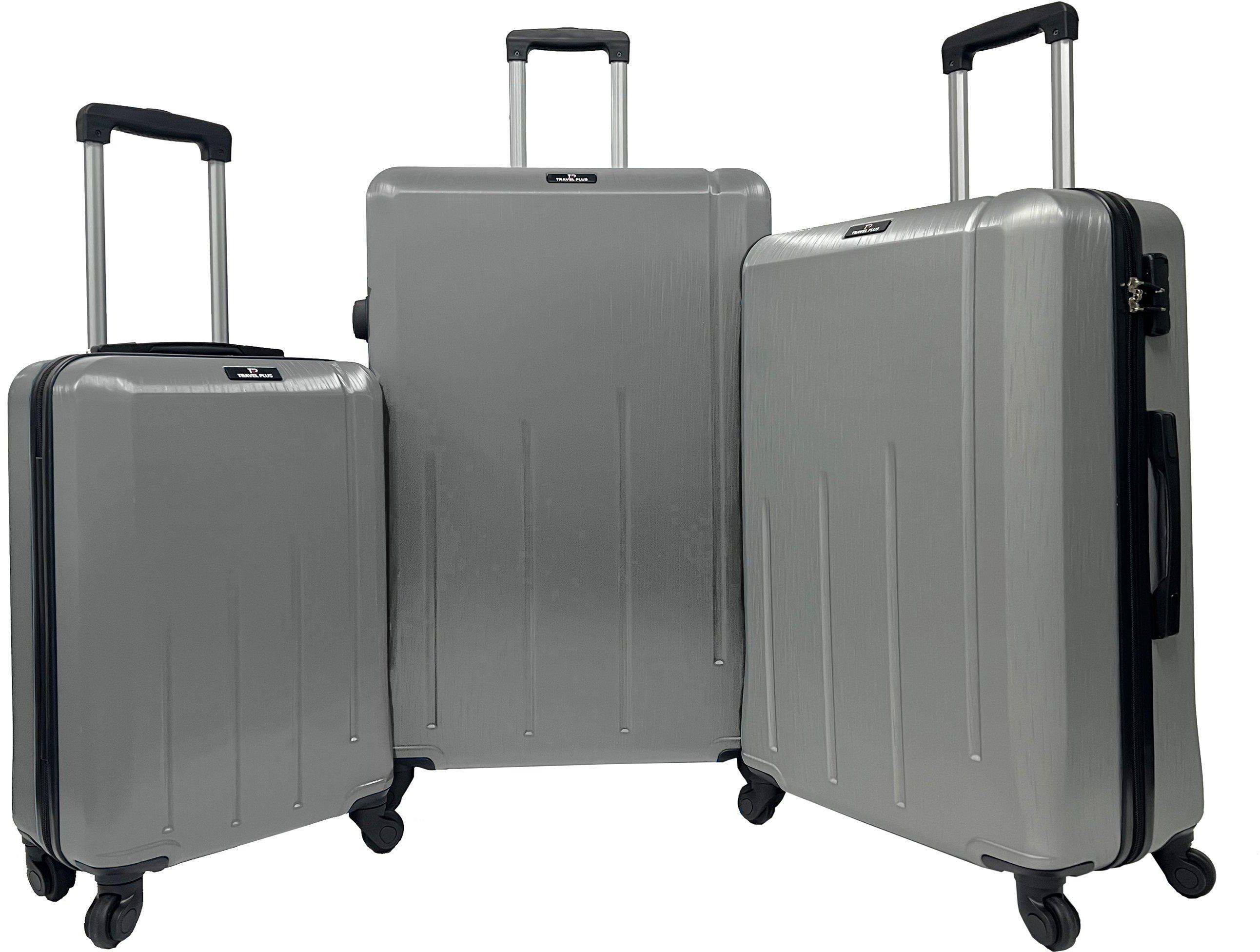 Travel Plus, Line Set Of 3Pc Abs Luggage Trolley Case, Size 20/26/30 Inch, Light Gray