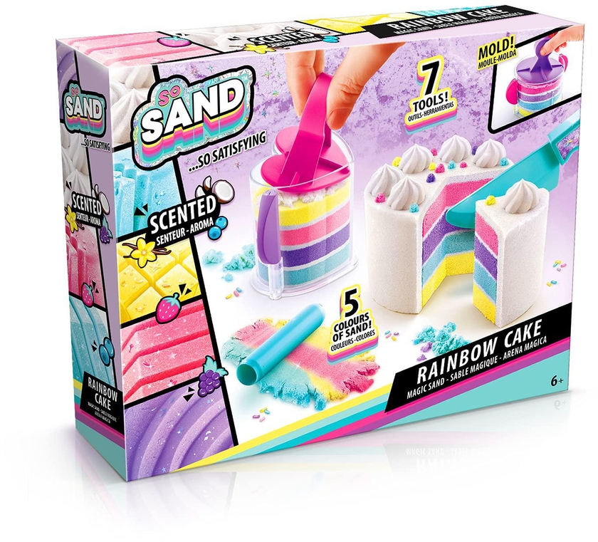 So Sand DIY SDD 036 So Sand Rainbow Cake Kit, Multicoloured, Rainbow Cake