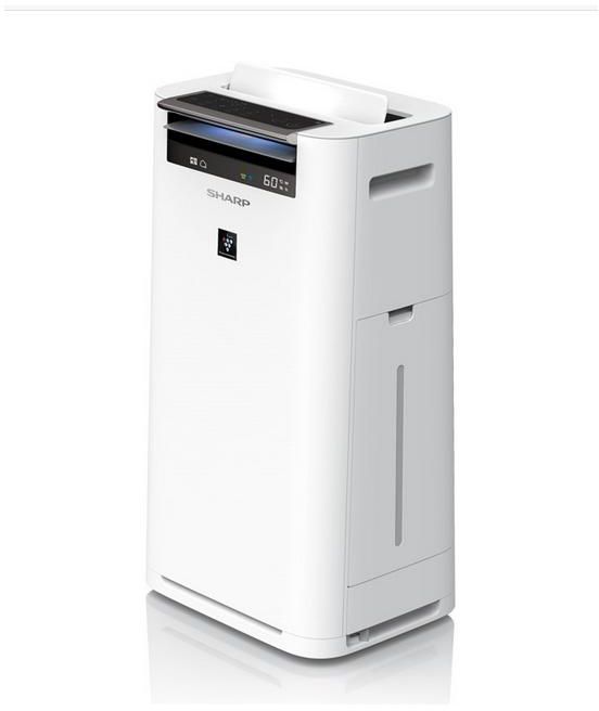 Sharp Air Purifier with Humidity,Plasma and HEPA Filter Covering Area 28 m2 White KC-G40SA-W