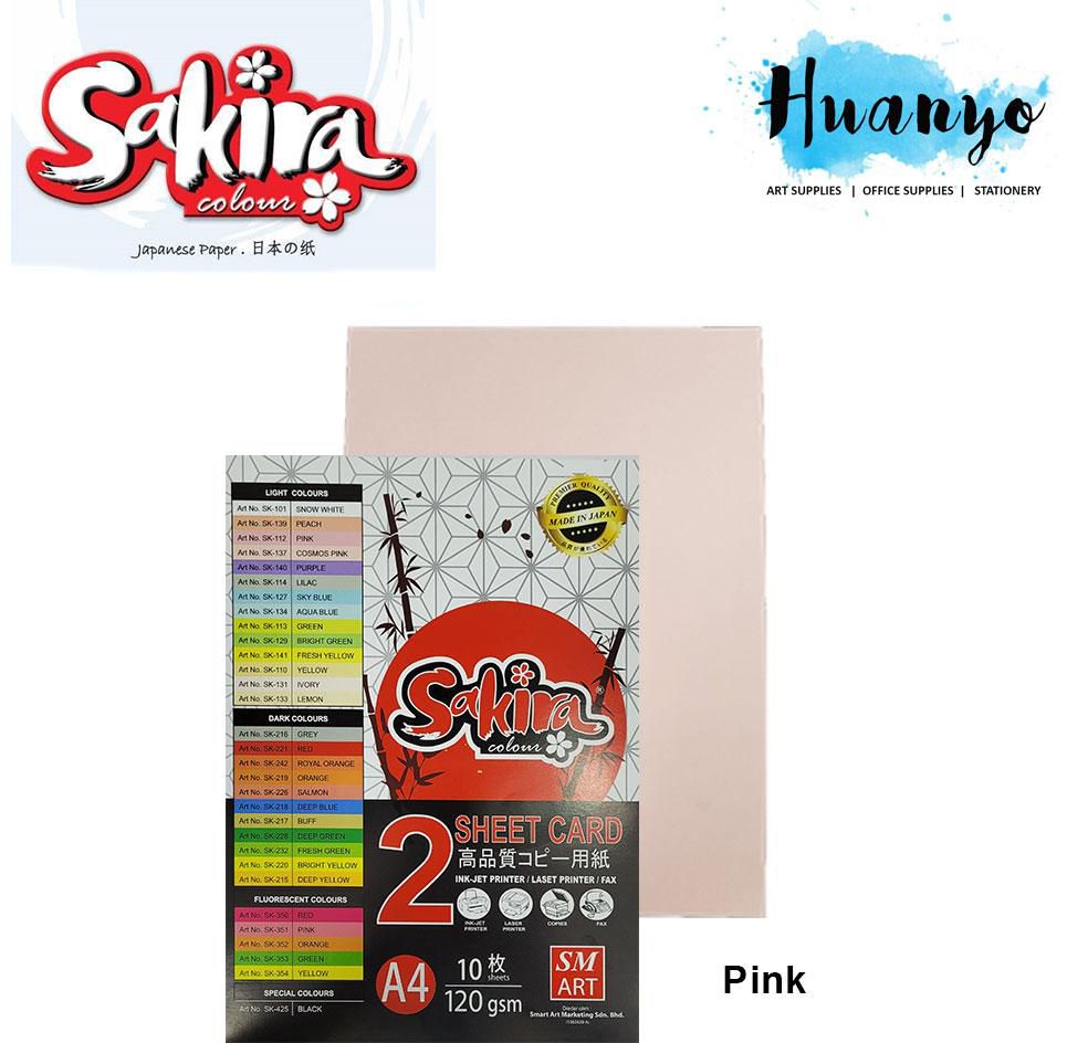 Sakira 2 Sheets 120gsm Colour Card Paper Pack A4 10 PCS Set